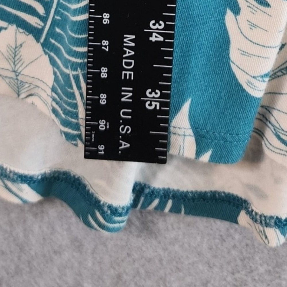 Torrid Dress Women 2 Teal White Tropical Dress Floral Smocked Off Shoulder Soft - Picture 6 of 9
